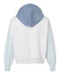 MV Sport-  Women's Sueded Fleece Colorblocked Crop Hooded Sweatshirt - W23716