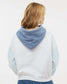 MV Sport-  Women's Sueded Fleece Colorblocked Crop Hooded Sweatshirt - W23716