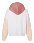 MV Sport-  Women's Sueded Fleece Colorblocked Crop Hooded Sweatshirt - W23716