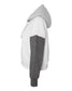 MV Sport-  Women's Sueded Fleece Colorblocked Crop Hooded Sweatshirt - W23716