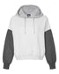 MV Sport-  Women's Sueded Fleece Colorblocked Crop Hooded Sweatshirt - W23716