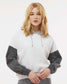 MV Sport-  Women's Sueded Fleece Colorblocked Crop Hooded Sweatshirt - W23716