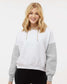 MV Sport-  Women's Sueded Fleece Colorblocked Crop Hooded Sweatshirt - W23716